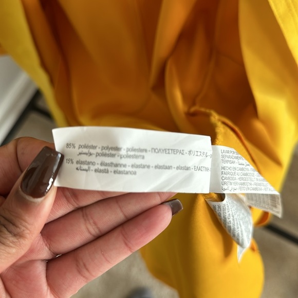 Zara Suede Midi Jacket Yellow Size Small - Picture 5 of 7